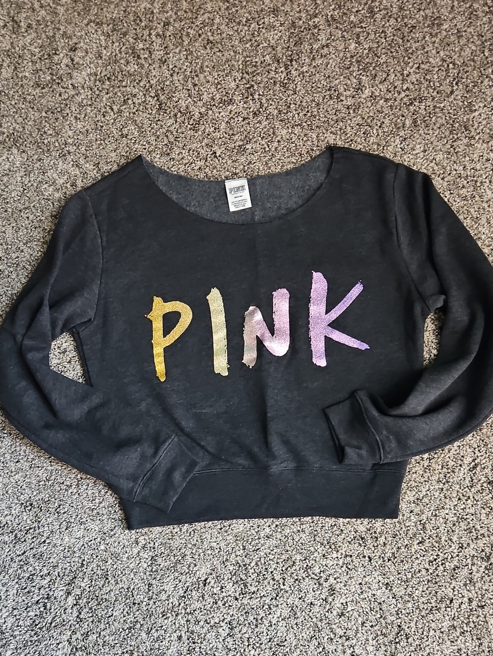 NWOT VS PINK cropped Sweatshirt